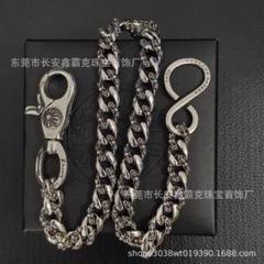 重厚 シルバー925 ウォレットチェーン ペーパーチェーン 梵字 六