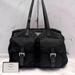 美品✨PRADA ナイロントートバッグ 黒 軽量＆大容量 正規品 楽天市場】プラダ トートバッグ ナイロン（素材（生地・毛糸