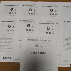 SAPIX6年生テスト1年分フルセット全16回（志望校SO・合格判定SO