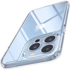 〆iPhone13Proケース クリア ガラス ストラップホール付き