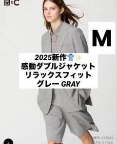 品数豊富！ 新品未使用】感動ダブルジャケットリラックスフィット シルバー ジャケット・アウター