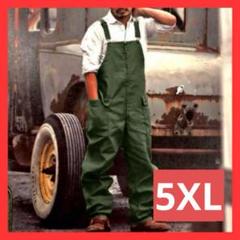 【週末限定】オーバーオール グリーン 5XL ワークパンツ つなぎ 作業着
