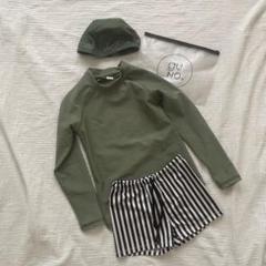 guno.上下水着セット 120㎝　男の子　韓国子供服　カーキ