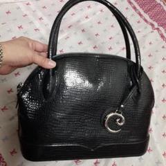 【激レア美品】Cooga クーガ パテントレザー トートバッグ レディース 黒 □極美品□ Cooga クーガ ナイロン×パテントレザー トートバッグ