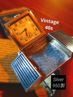 【希少】ビンテージ 手巻き 時計 Silver 950製 アンティーク 軍用