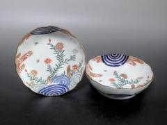 古伊万里　金襴手　撫子に桜花の図　膾皿　２客　D129AS-A-BFj 古伊万里 金襴手 撫子に桜花の図 膾皿 2客 D129AS-A-BFj - メルカリ