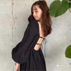 【レアアイテム】Eyelet Lace Balloon Sleeve Dress