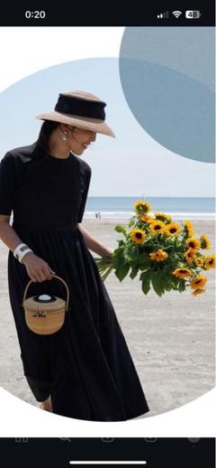 THE 9 SHOP 鈴木六夏　KANKAN HAT エブリデイドレス the9shop エブリデイドレスM 2wayストライプ 鈴木六夏