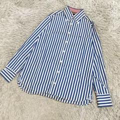 TOMMY HILFIGER トミーヒルフィガー　ストライプBDシャツ　刺繍ロゴ