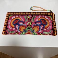 刺繍ポーチ　26cm×13cm