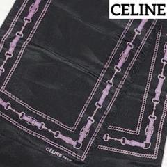 ★CELINE★ ストール チェーン ベルト ブラック パープル