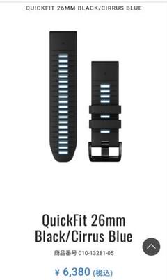 GARMIN ガーミン QuickFit 26mm ウォッチバンド ベルト純正品