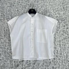 YLEVE イレーヴ　コットンタイプライターシャツ　ノーカラ美品
