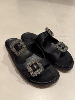 MANOLO BLAHNIK(マノロブラニク) フラットシューズ 37 1/2