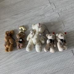 ぬいぐるみストラップセット（クマ・ウサギ）5個