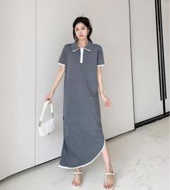 大きいサイズ レディース ロング　ワンピース　春夏 秋 新品 半袖