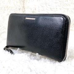 【美品 鑑定済】ティファニー 長財布 ラウンドファスナー メンズ レディース 黒 長財布 ラウンドファスナー財布 メンズ レディース 馬革 ホース
