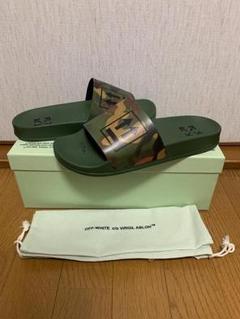 42 新品 OFF-WHITE DOUBLE ARROW SLIDER サンダル Off-White c/o Virgil Abloh Double Arrow Sliders in Black for