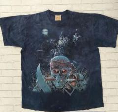 F30 THEMOUNTAIN スカル パイレーツ タイダイ染め Tシャツ XLのサムネイル