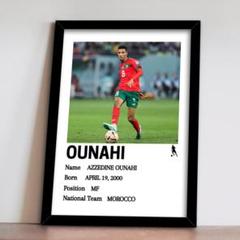 24 - Azzedine Ounahi　A4額装付き　ワールドカップのサムネイル
