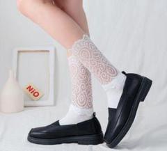 g67【2足セット】ソックス 可愛い オシャレ 靴下 シースルー 白441