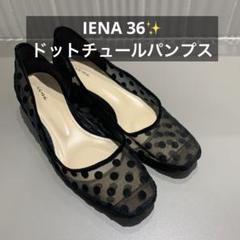 IENA イエナオリジナル チュールドットパンプス 裏張り済み ブラック 37 IENA イエナオリジナル チュールドットパンプス 裏張り済み