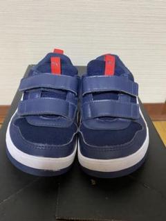 PUMA ネイビー スニーカー ベルクロ　18cm