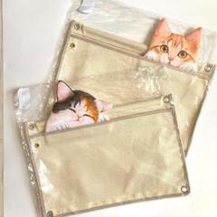 フェリシモ 猫部　袋に入ってまった〜り　子猫の連結ポケット　茶トラ　三毛猫のサムネイル