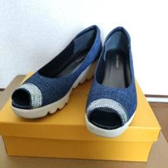 うさぎさん専用　美品オープントゥ　シルバー22.5センチ　ヒルズアヴェニュー ヒルズアヴェニュー オンラインストア シドニー(21.5 シルバー