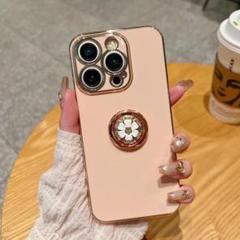 シンプル 花 スタンド メッキ加工 iPhone 14 Pro maxケース