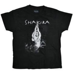 【2XL】SHAKIRA シャキーラ Tシャツ レディース バンドtシャツ shakiraシャキーラ 女性アーティスト 黒ブラック