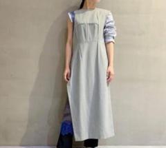 美品✨IRENE　シャツドッキングワンピース ロング丈　アシンメトリー　レース