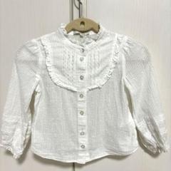 kate spade ホワイト長袖シャツ 120 ブラウス　フリル 2025年最新】kate spade new york childrenswear カラー