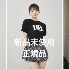 ダーリッチ darich キルティングアップリケビジューTシャツ BLK ダーリッチ darich キルティングアップリケビジューTシャツ