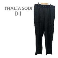 THALIA SODI【L】カーゴパンツ ブラック 総ゴム スリット