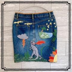 【レア】シーバイクロエ　デニム　刺繍　スカート SeeBy chloe シーバイクロエ デニムスカート 刺繍 イタリア製