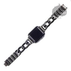 YGG★apple watch 太チェーン コンビ バンド 42/44mm 黒