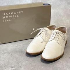 美品✨ マーガレットハウエル レースアップシューズ 本革 黒 日本製 マーガレット・ハウエル アイデア MARGARET HOWELL idea レース