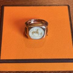 美品　HERMES コロゾリング　ピンクゴールド　#55 レディース] ヴィンテージ エルメス コロゾリング ピンク