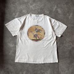 90s USA製 アート インディアン ウルフダンサー シングルステッチ