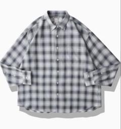 高速 割引 平日 VAINL ARCHIVE オンブレチェックウールシャツ SLANT-SH-LS トップス
