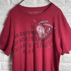 EXPRESS./アメカジTシャツ/レッド/M