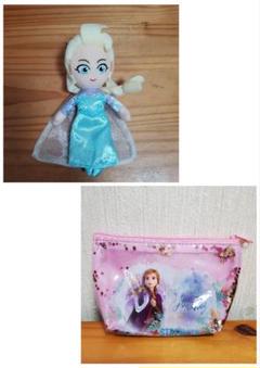 アナと雪の女王 エルサのぬいぐるみとポーチ セット