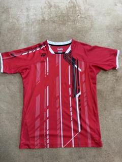 37 YONEX バドミントンシャツ レッド L ユニフォーム　ゲームシャツ