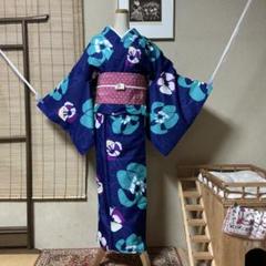 Y3054◇洗える夏着物 絽 誂えポリエステル 手縫い仕立て 縦縞