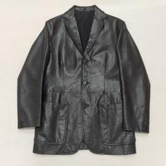 COMME CA MEN 90s テーラードジャケット カウレザー 牛革