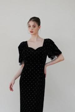 Acka original dot one-piece size1早い者勝ち！ sheer dot puff one-piece – Acka online store