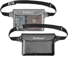 Etsfmoa 防水ポーチ 2個セット ウエストポーチ アウトドア 4way