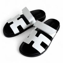 未使用 HERMES シプレ サンダル 37 ホワイト HERMES - 新品未使用 エルメス サンダル シプレ 白 ホワイト 37