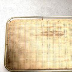 ①金枠付き籐の平編み